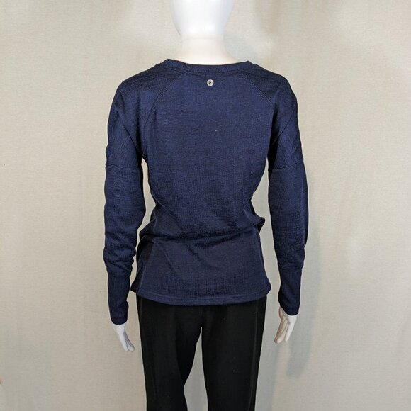 Active Life Activewear Navy Zipper Sweater Top Size M - Picture 3 of 6